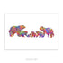 Bear Family of 6 Watercolour Art Print - Genefy Art