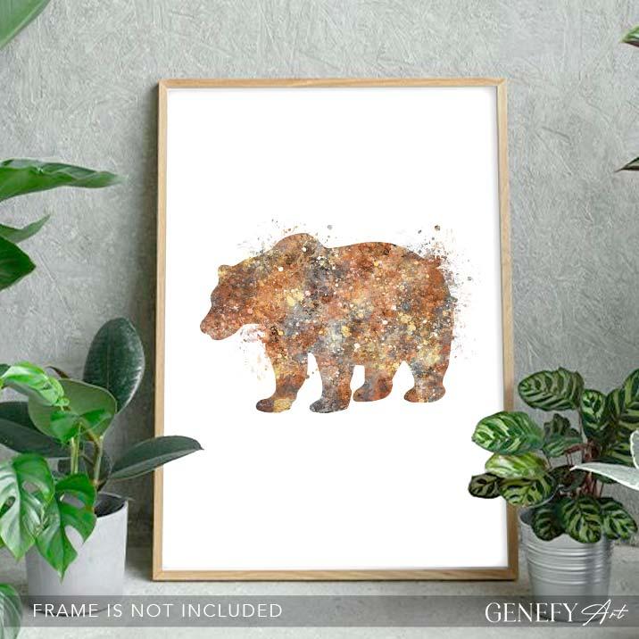Bear Watercolour Print - Genefy Art