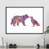 Bear and Eagle Watercolour Print - Genefy Art