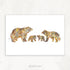 Bear Family of 4 Watercolour Art Print - Genefy Art