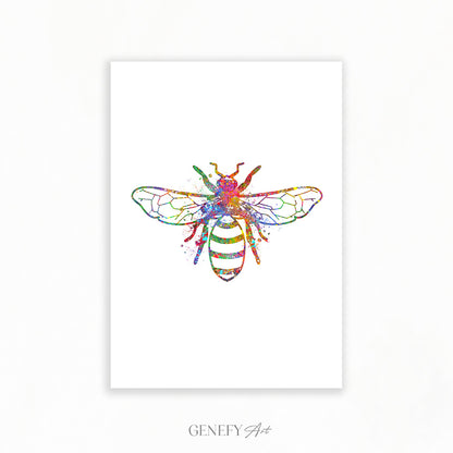 Bee Watercolour Print