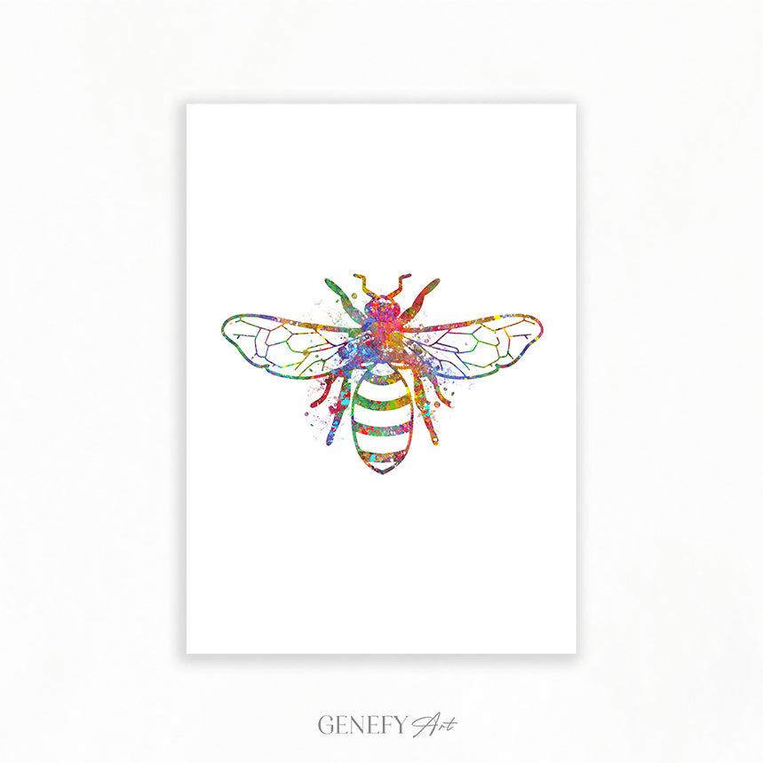 Bee Watercolour Print