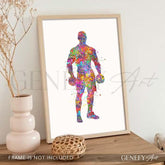 Bodybuilder Watercolour Print - Genefy Art