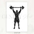 Bodybuilder Black and White Watercolour Print - Genefy Art