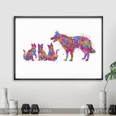 Border Collie and Cat Watercolour Art Print - Genefy Art