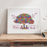 Boy and Girl Reading Book Watercolour Print