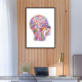 Brain Anatomy Watercolour Art Print
