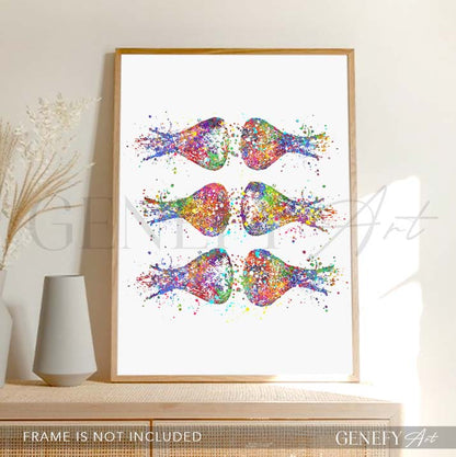 Brain Synapses Watercolour Print
