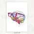 Brain Anatomy Watercolour Art Print - Genefy Art