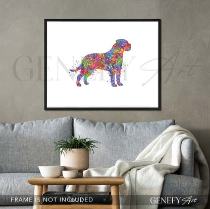 Bullmastiff Watercolour Print