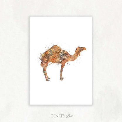Camel Watercolour Print