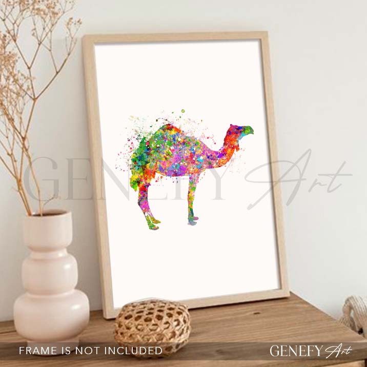 Camel Watercolour Print