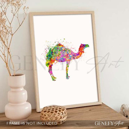 Camel Watercolour Print