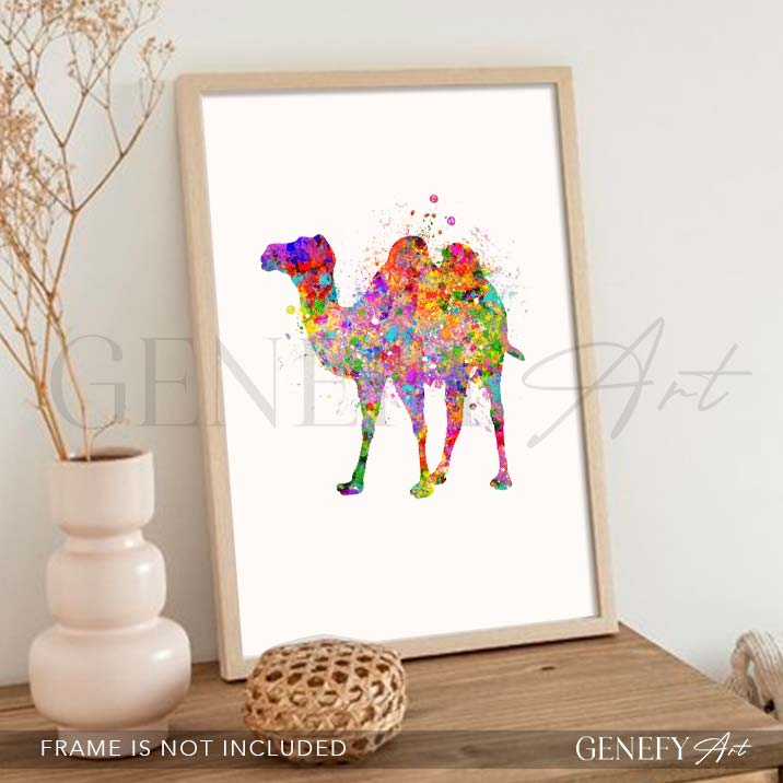 Camel Watercolour Print