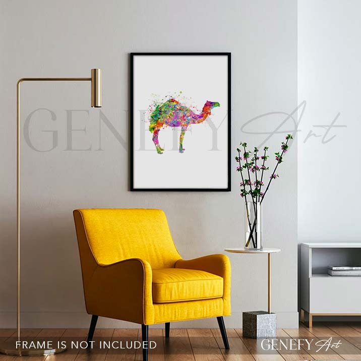 Camel Watercolour Print