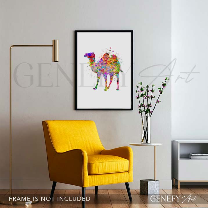 Camel Watercolour Print