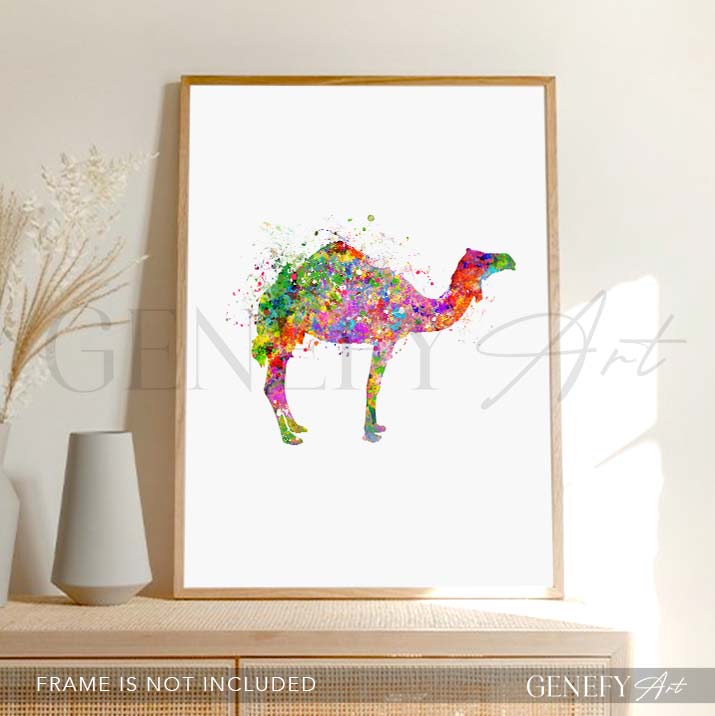 Camel Watercolour Print