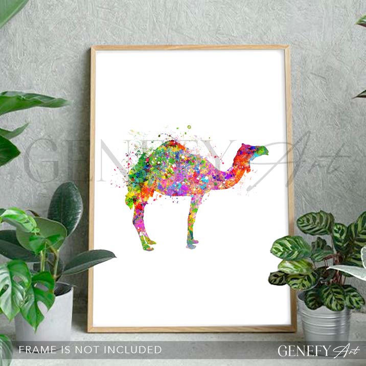 Camel Watercolour Print