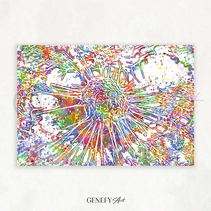 Cancer Cells Watercolour Print