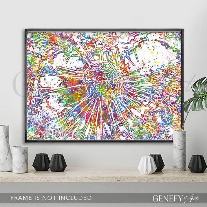 Cancer Cells Watercolour Print