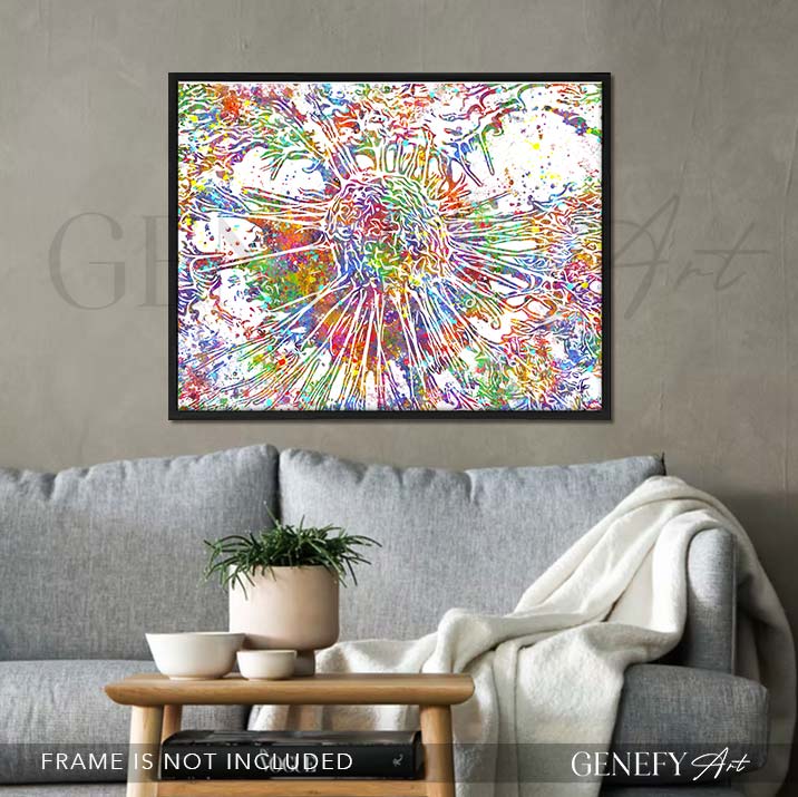 Cancer Cells Watercolour Print