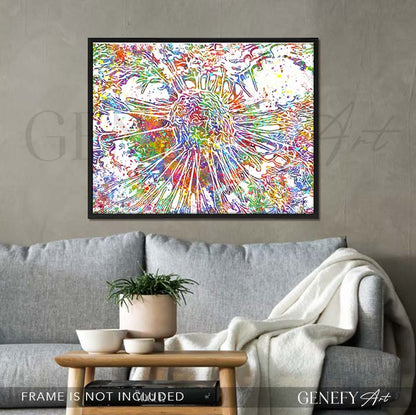 Cancer Cells Watercolour Print