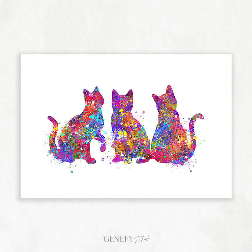 Cat Watercolour Art