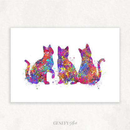 Cat Watercolour Art