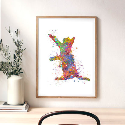 Cat Watercolour Art Print