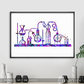 Chemistry Lab Watercolour Art Print