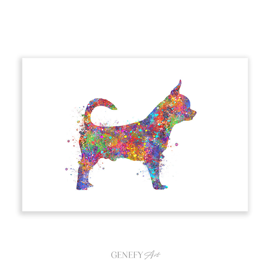 Chihuahua Watercolour Print