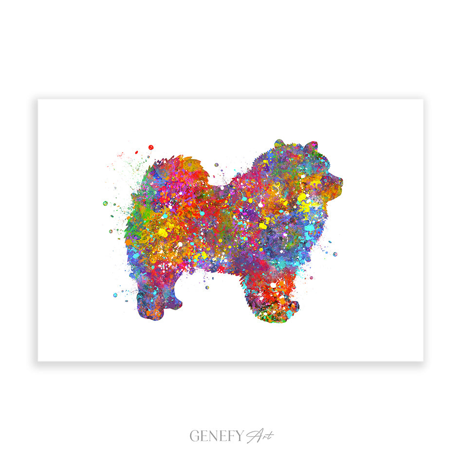 Chow Chow Watercolour Print - Genefy Art