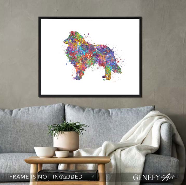 Collie Watercolour Print