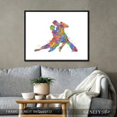 Couple Dancing Salsa Watercolour Art Print