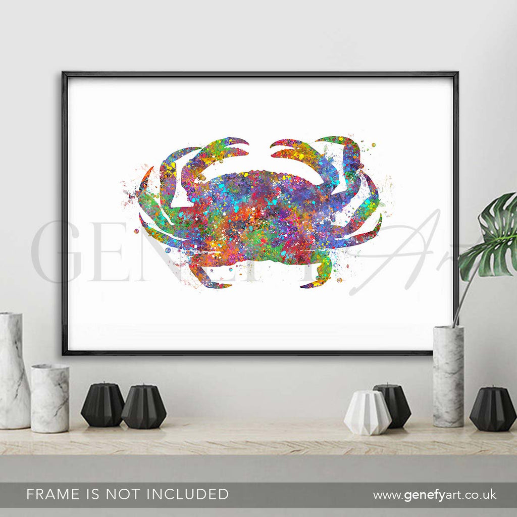 Crab Watercolour Print - Genefy Art
