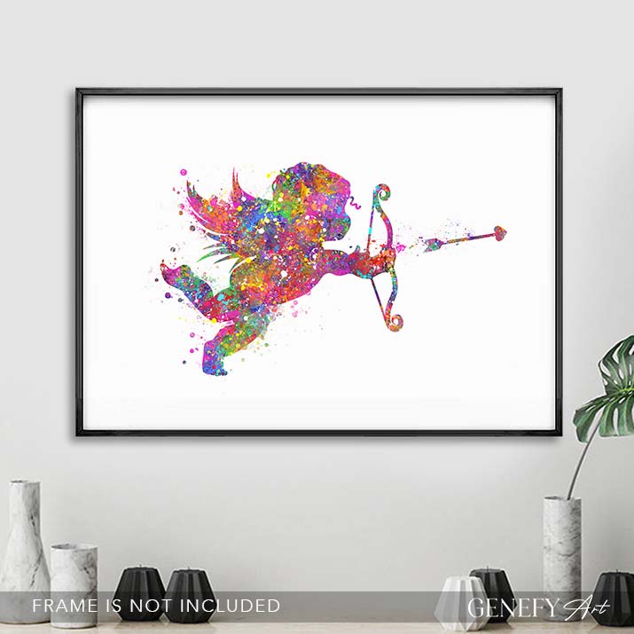 Cupid Love Art Watercolour Art Print