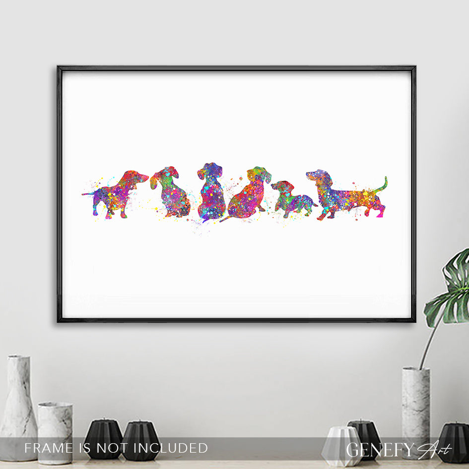 Dachshund Watercolour Print
