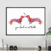 Dachshund Couple Watercolour Print - Genefy Art