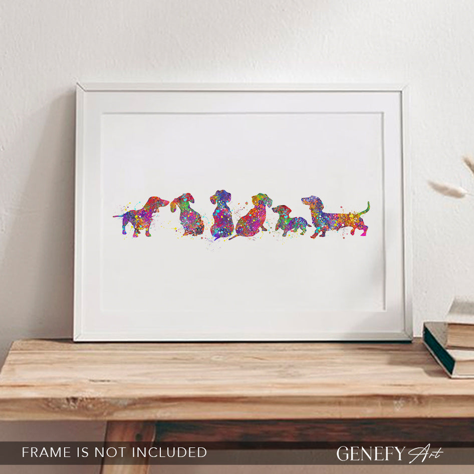 Dachshund Watercolour Print