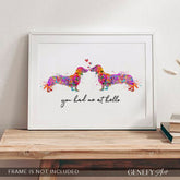 Dachshund Couple Watercolour Print - Genefy Art