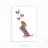 Dachshund and Butterflies Watercolour Print - Genefy Art