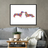 Dachshund Couple Watercolour Print