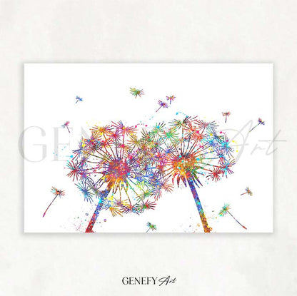 Dandelion Watercolour Print - Genefy Art