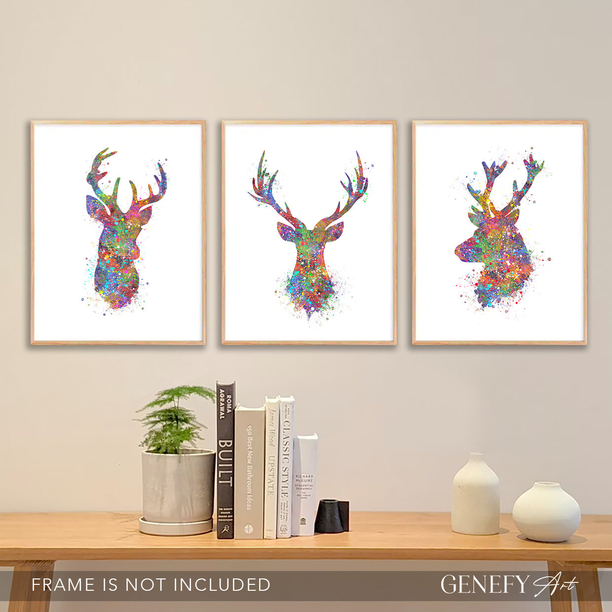Deer Watercolour Art - Set of 3 Prints