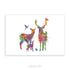 Deer Family Watercolour Art Print