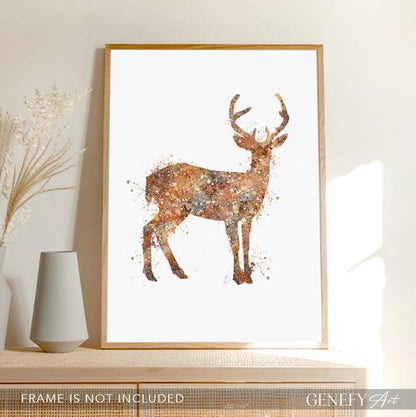 Deer Watercolour Art Print