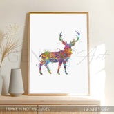Deer Watercolour Art Print - Genefy Art