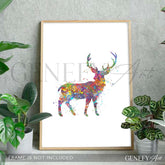 Deer Watercolour Art Print - Genefy Art