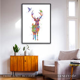 Deer Watercolour Art Print