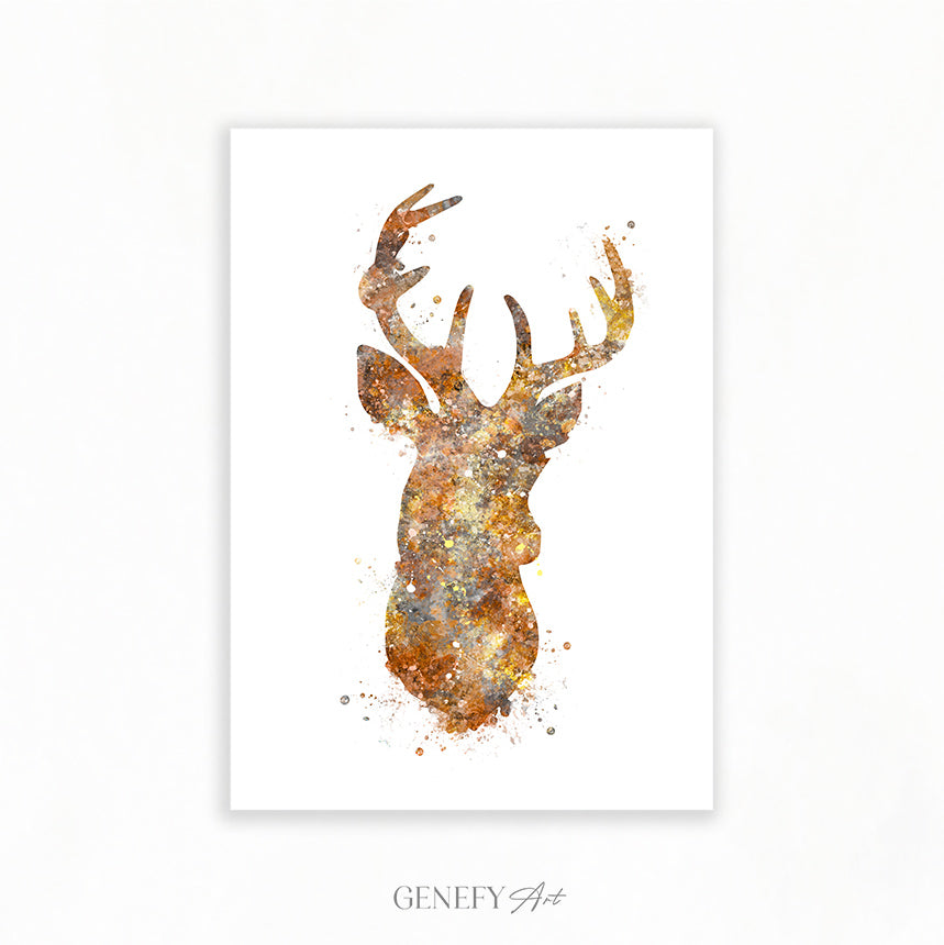 Deer Watercolour Art Print